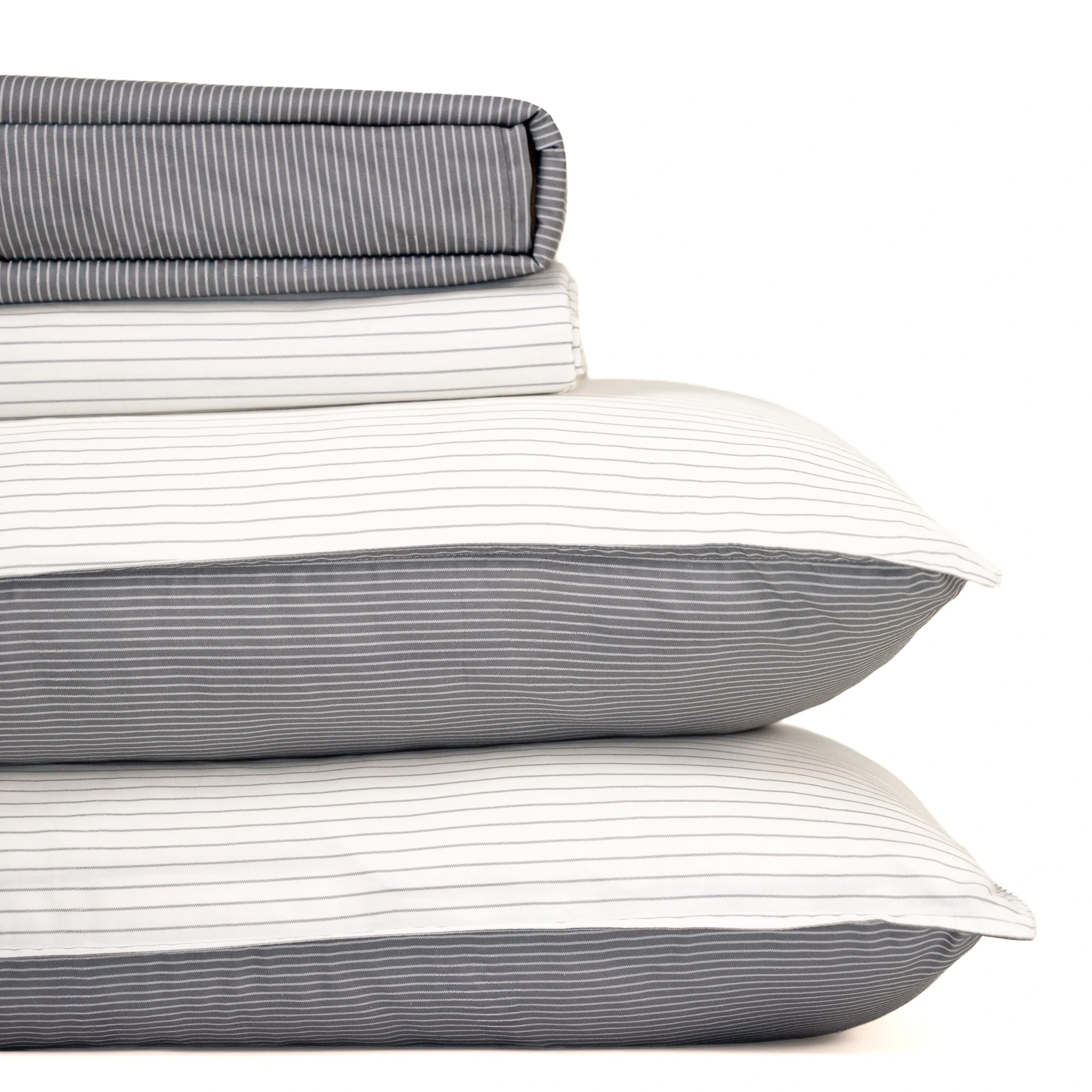 Pinstripe - BPC704 Pinstripe - BPC704 - trọn bộ chăn ga gối xếp gọn đồng bộ hoạ tiết kẻ tăm